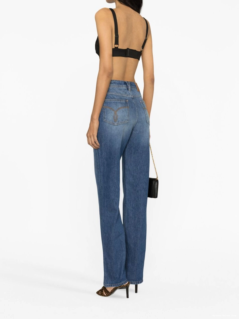Cheap Women '95 straight-leg Versace Medusa jeans 0804